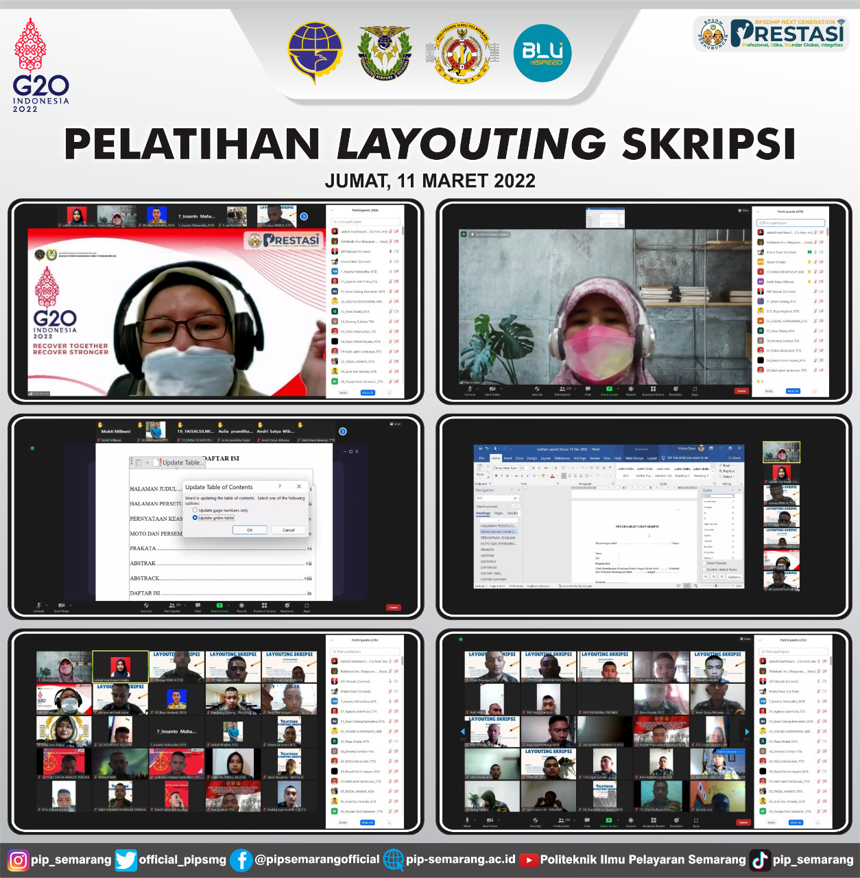 PELATIHAN LAYOUTING SKRIPSI BAGI TARUNA/I SEMESTER 7 DAN 8