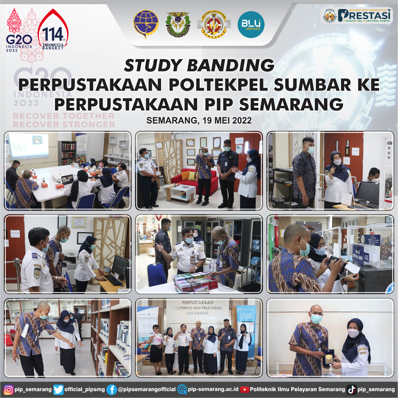 PERPUSTAKAAN PIP SEMARANG TERIMA KUNJUNGAN STUDI BANDING DARI POLTEKPEL SUMBAR
