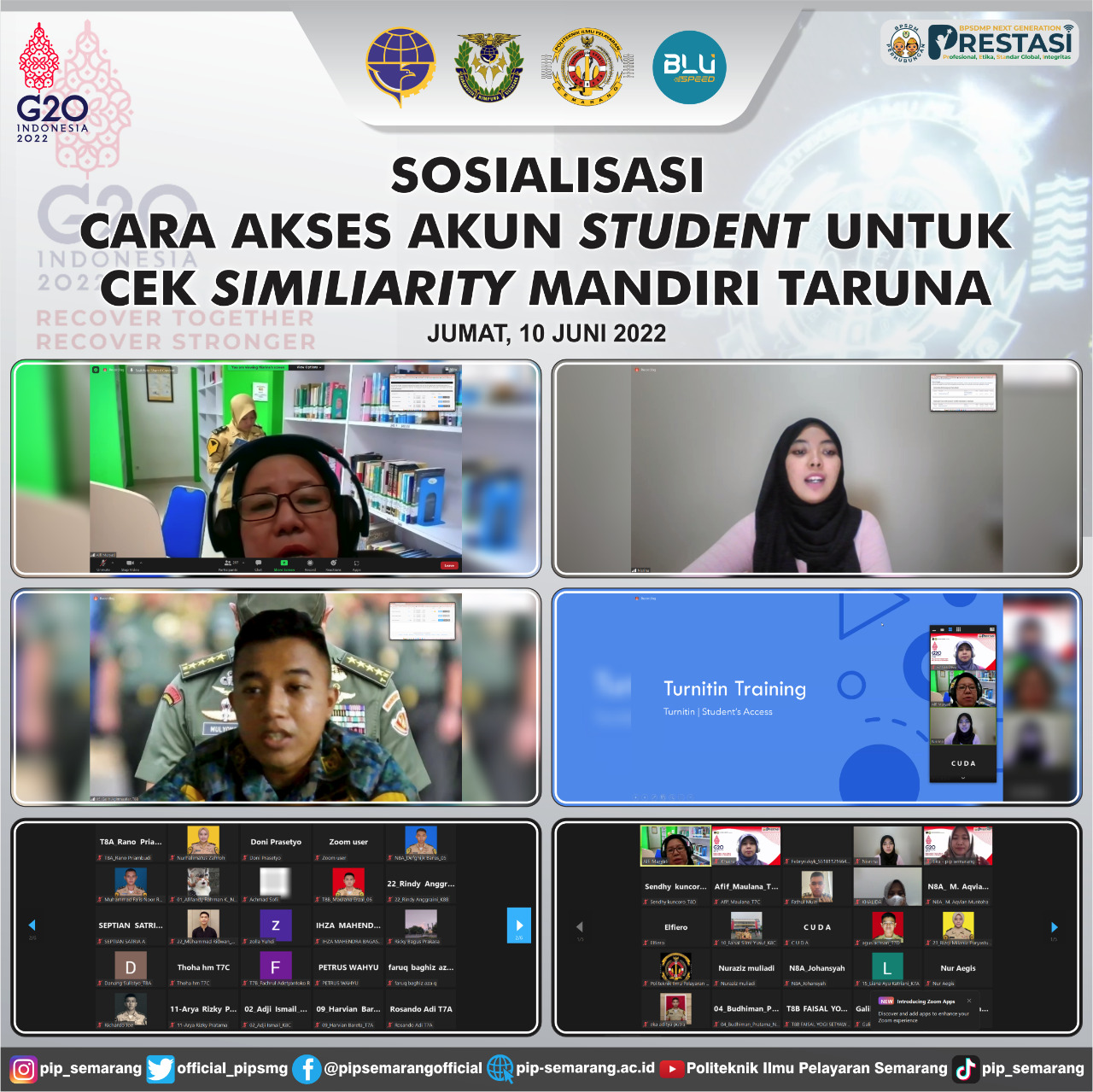 SOSIALISASI CEK SIMILIARITY MANDIRI MENGGUNAKAN AKUN STUDENT  UNTUK TARUNA