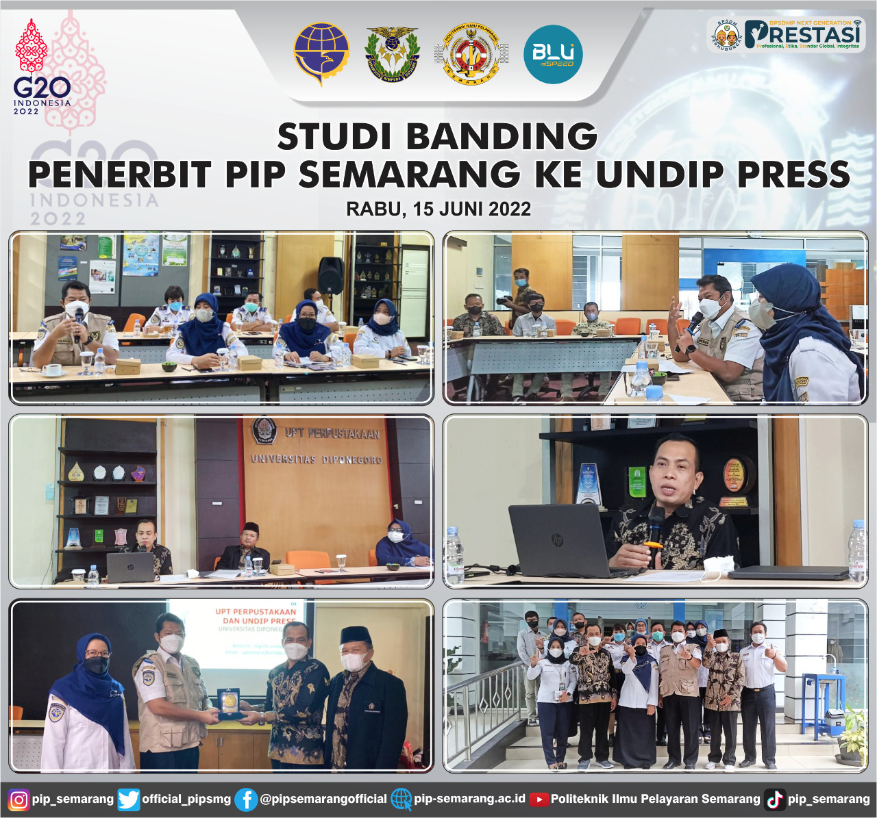 TIM PENERBIT PIP SEMARANG LAKUKAN STUDI BANDING KE UNDIP PRESS