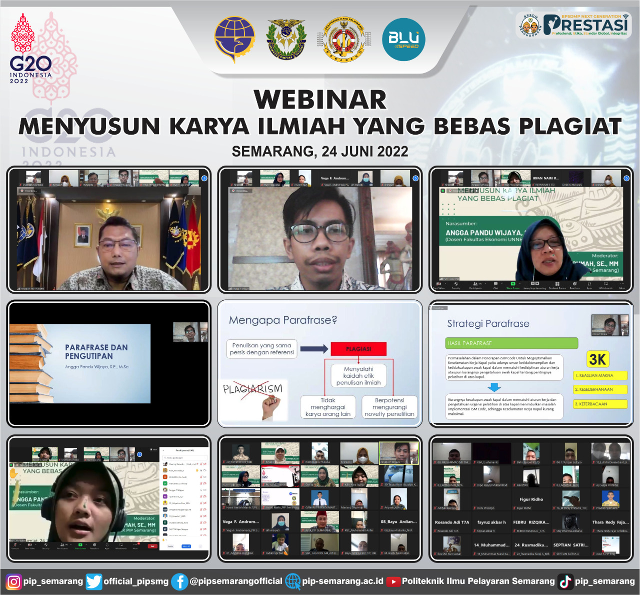 WEBINAR MENYUSUN KARYA ILMIAH YANG BEBAS PLAGIAT