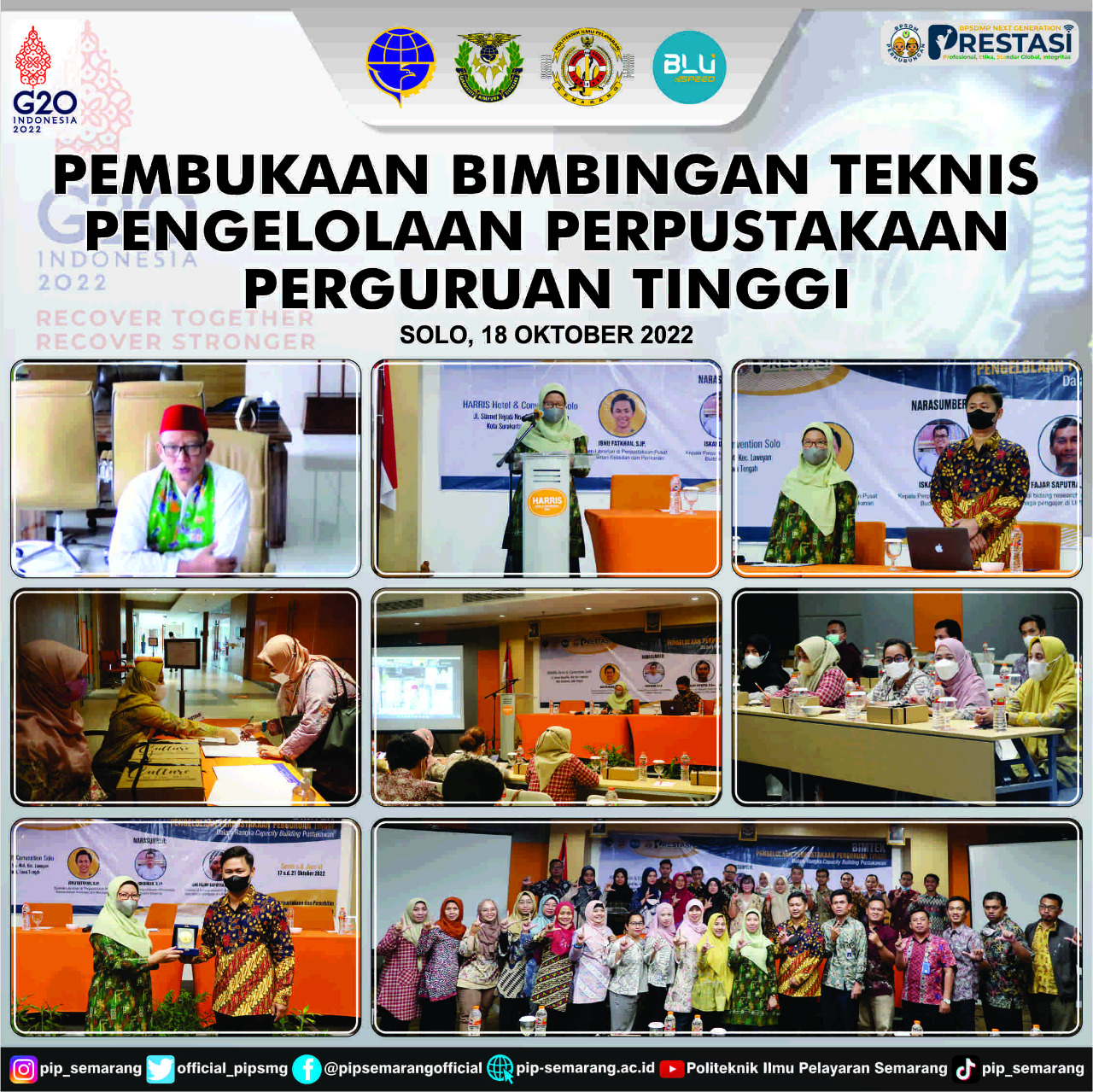 UNIT PERPUSTAKAAN DAN PENERBITAN PIP SEMARANG SELENGGARAKAN BIMTEK PENGELOLAAN PERPUSTAKAAN PERGURUAN TINGGI