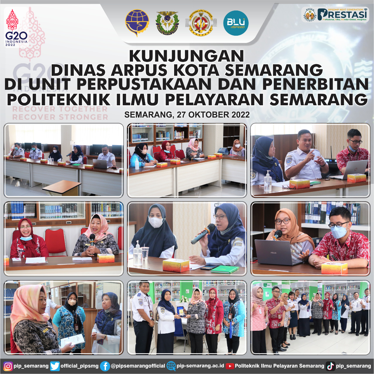 PERPUSTAKAAN PIP SEMARANG TERIMA KUNJUNGAN DARI DINAS ARPUS KOTA SEMARANG