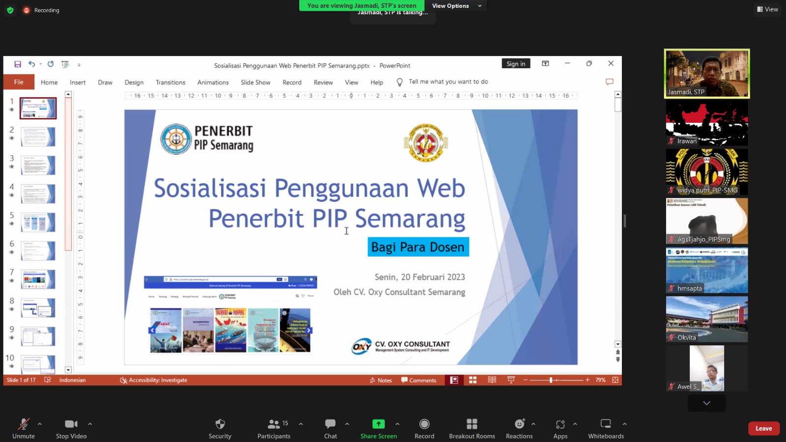 PERPUSTAKAAN DAN PENERBITAN PIP SEMARANG SELENGGARAKAN SOSIALISASI PEMANFAATAN E-BOOK BERBASIS WEB