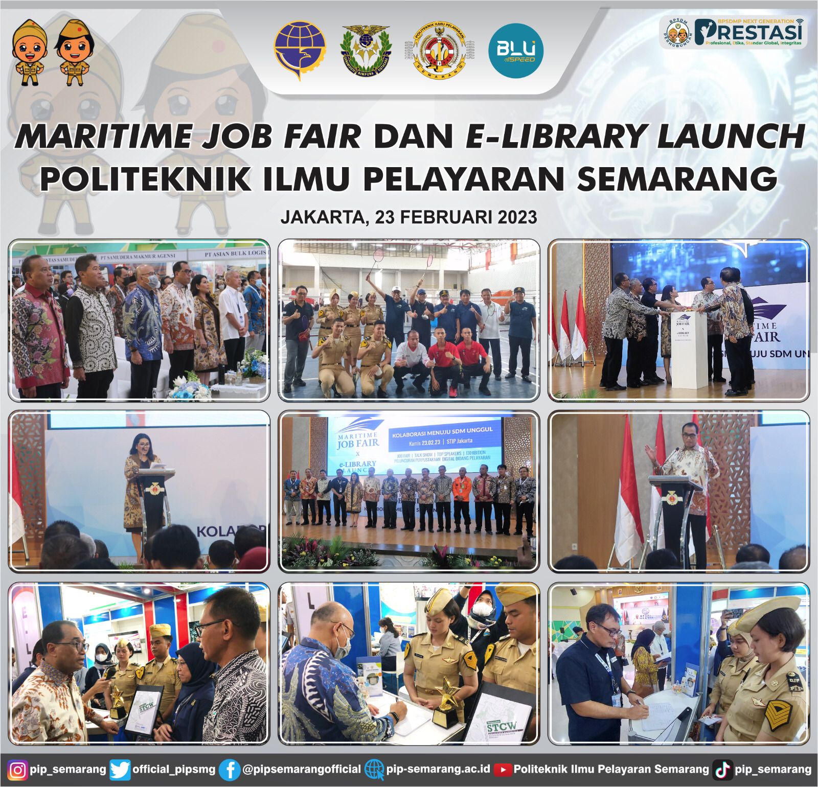 PAMERAN E-LIBRARY PERPUSTAKAAN PIP SEMARANG DALAM KEGIATAN MARITIME JOB FAIR DAN E-LIBRARY LAUNCH