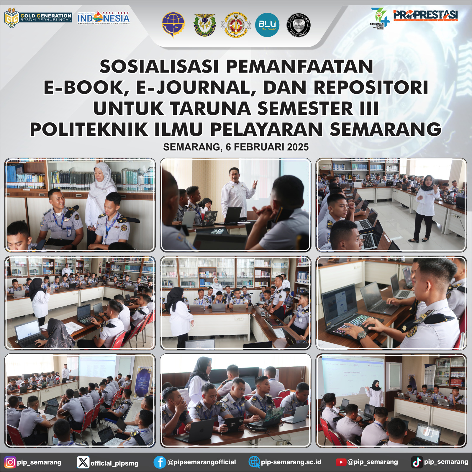 Sosialisasi pemanfaatan buku ajar digital, e-journal, dan repositori