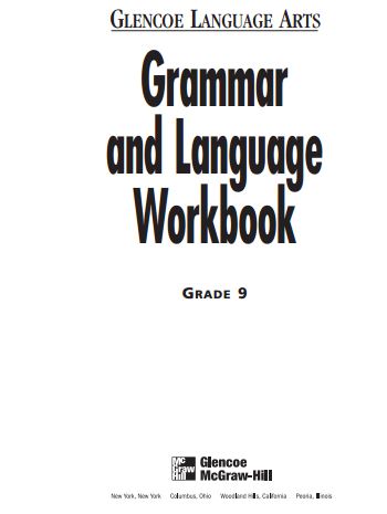 GLENCOE LANGUAGE ARTS Grammar and Language Workbook 