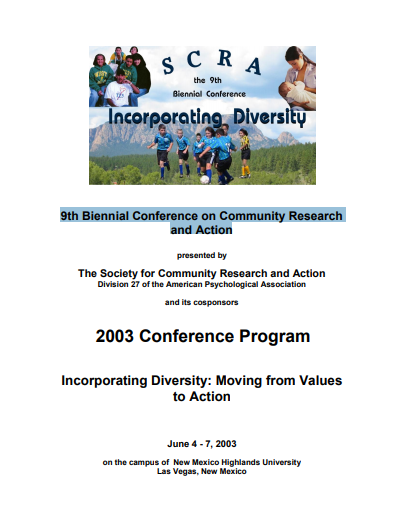 9th Biennial Conference on Community Research and Action