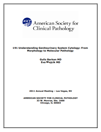 191 Understanding Genitourinary System Cytology: From Morphology to Molecular Pathology 