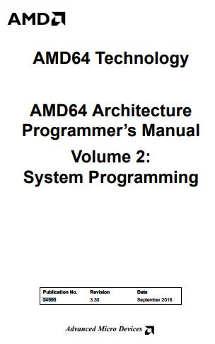 AMD64 Architecture Programmers Manual Volume 2: System Programming