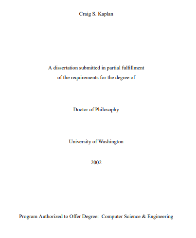 Computer Graphics and Geometric Ornamental Design