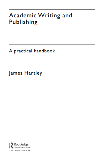 Academic Writing and Publishing