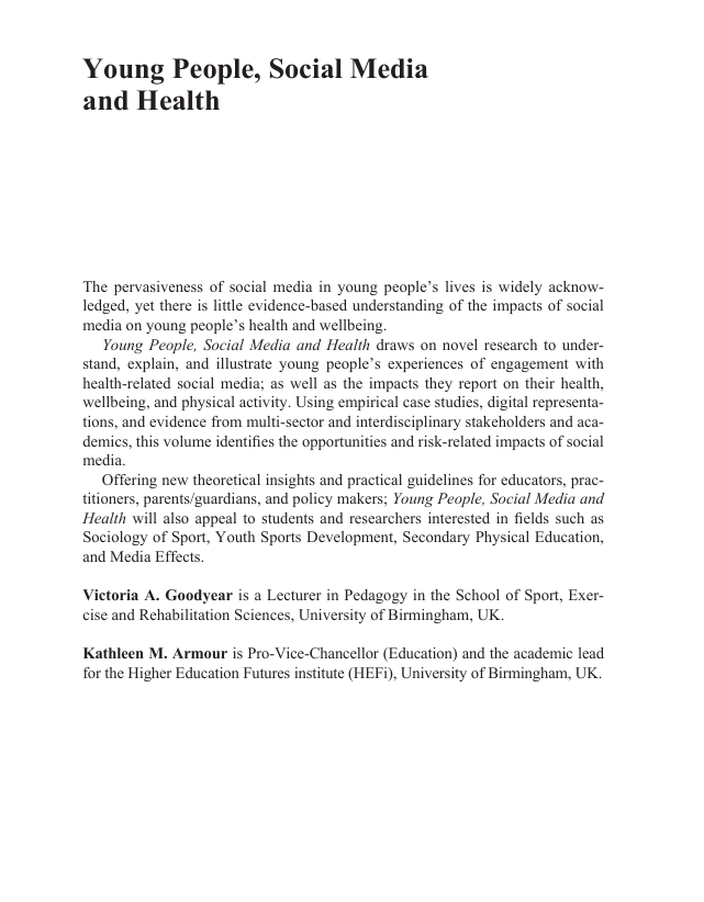 Young people, social media and health