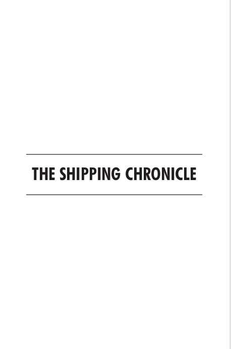 THE SHIPPING CHRONICLE