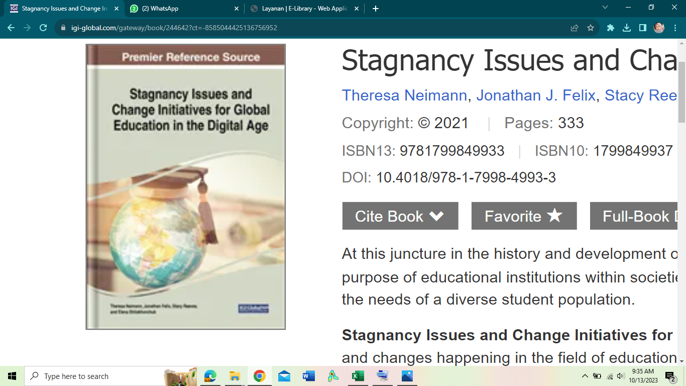 Stagnancy Issues and Change Initiatives for Global Education in the Digital Age