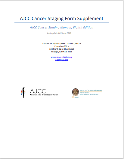 AJCC Cancer Staging Form Supplement