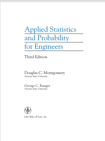 Applied Statistics and Probability  for Engineers