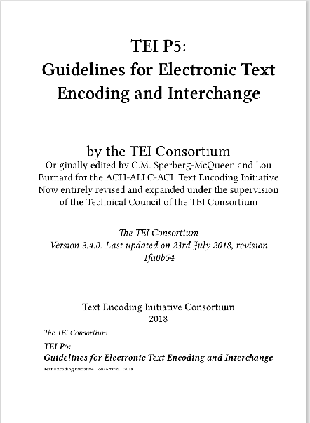 Guidelines for Electronic Text  Encoding and Inter?ange