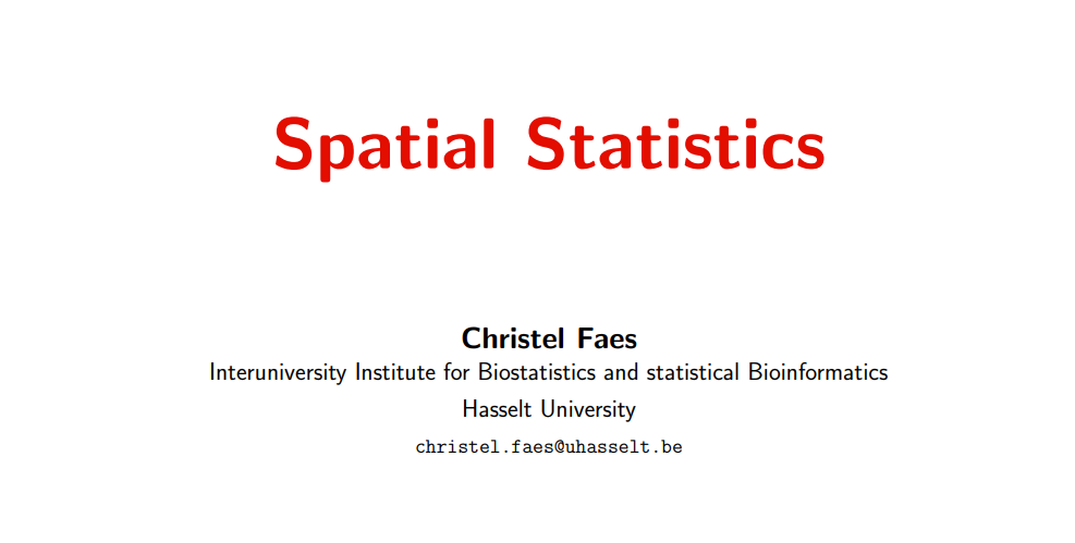 Spatial Statistics