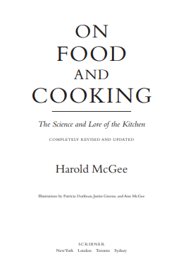 ON FOOD AND COOKING