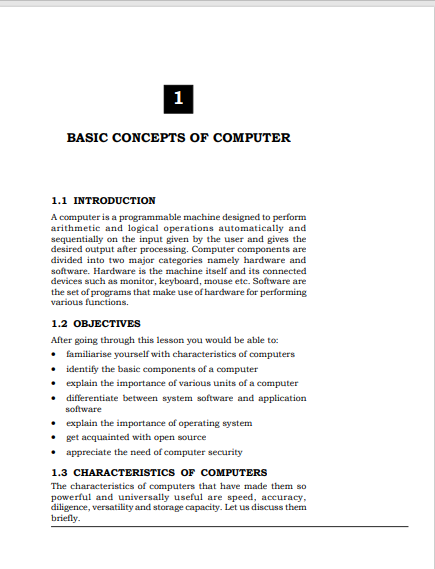 BASIC CONCEPTS OF COMPUTER