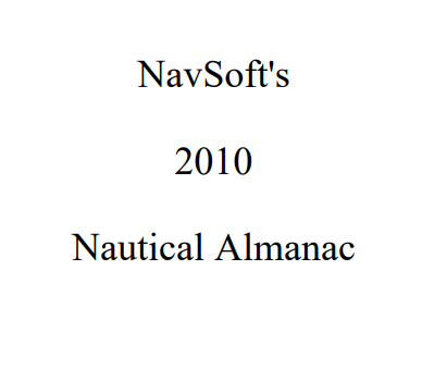 Nautical Almanac