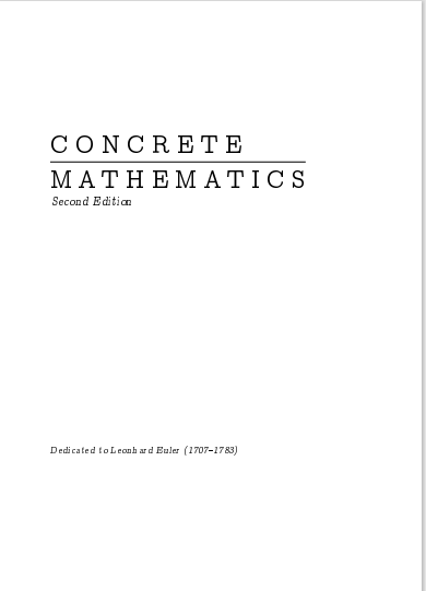 CONCRETE  MATHEMATICS