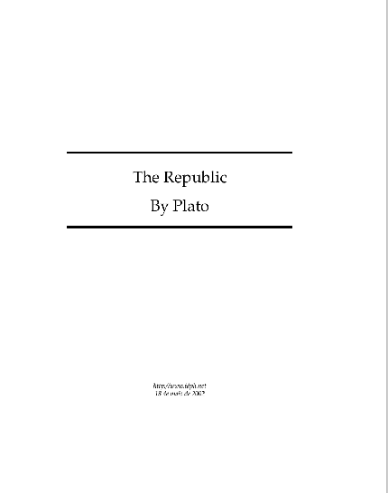 The Republic  By Plato