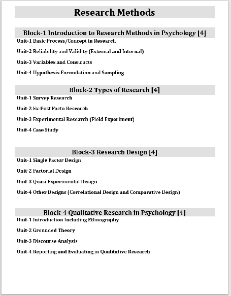 Research Methods 