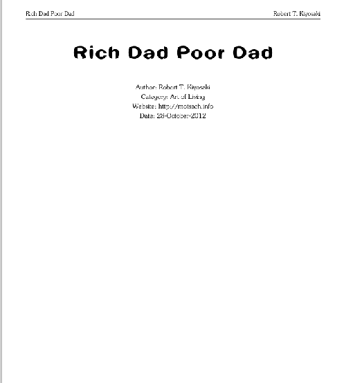 Rich Dad Poor Dad