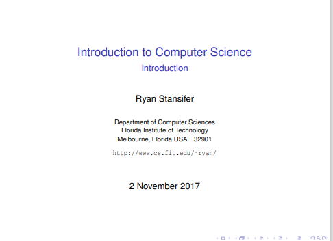 Introduction to Computer Science