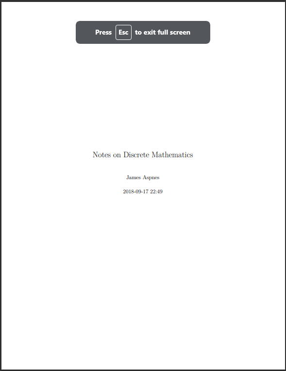 Notes on Discrete Mathematics