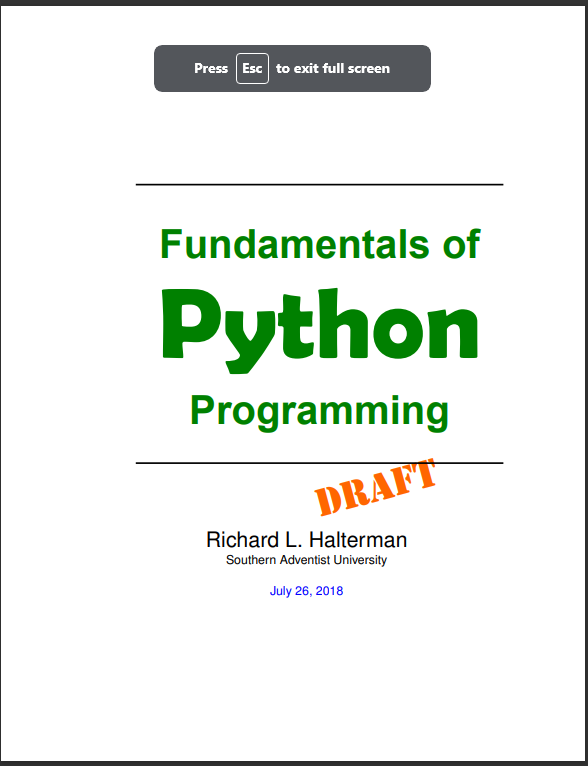 Fundamentals of Python Programming