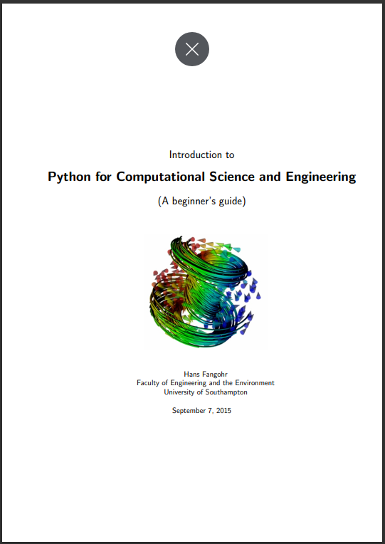 Python for Computational Science and Engineering