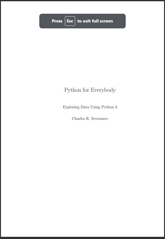 Python for Everybody