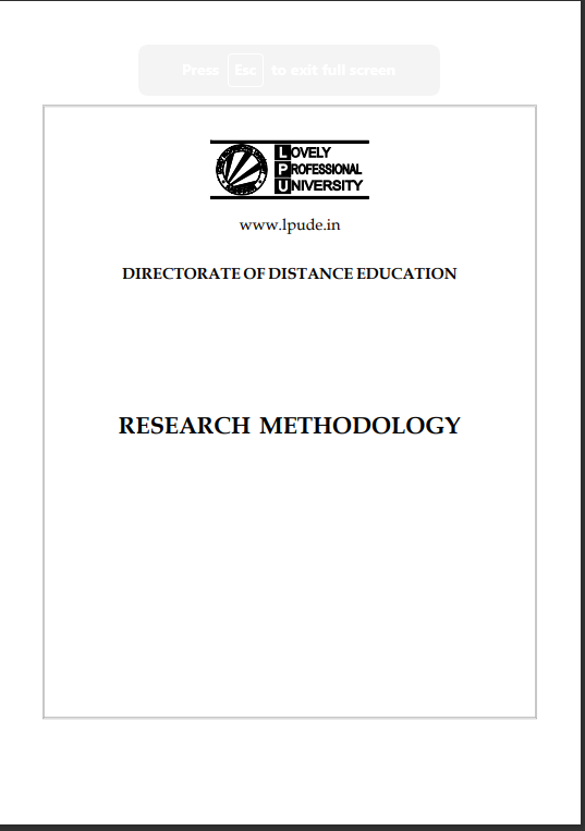 RESEARCH METHODOLOGY