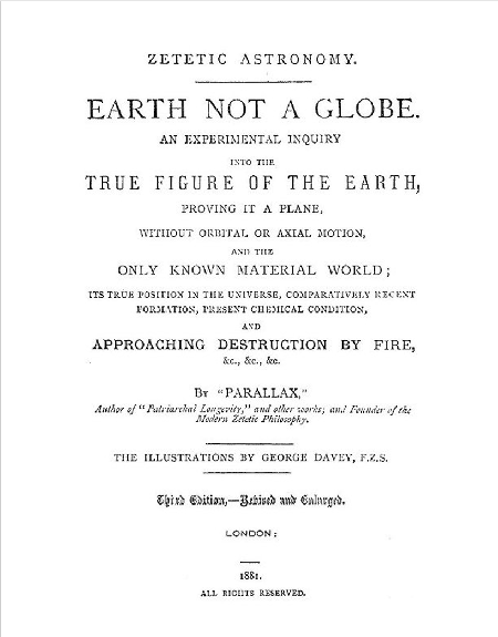 Zetetic Astronomy Earth Not a Globe