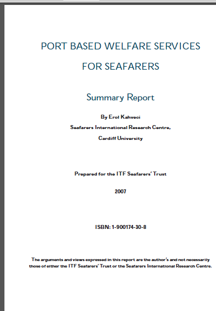 PORT BASED WELFARE SERVICES FOR SEAFARERS