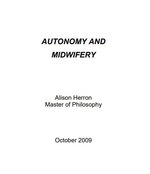 AUTONOMY AND  MIDWIFERY