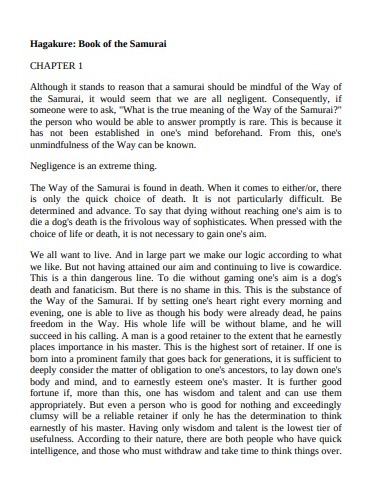 Bushido-The Way of the Samurai