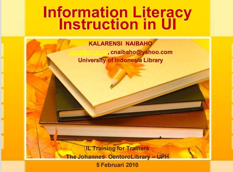 Information Literacy Instruction in UI 