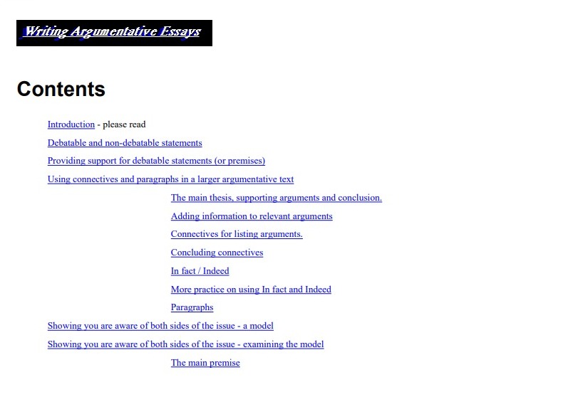 Writing Argumentative Essays