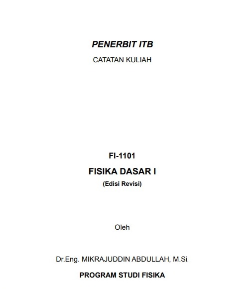 FISIKA DASAR I