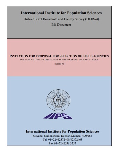 International Institute for Population Sciences District Level Household and Facility Survey (DLHS-4) Bid Document