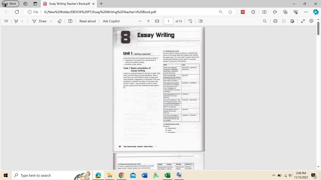 Essay Writing Teacher's Book