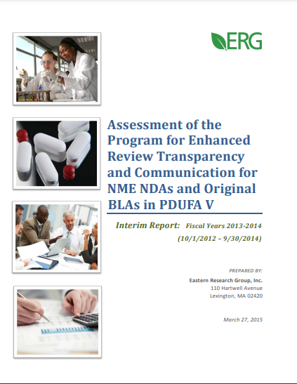 Assessment of the Program for Enhanced Review Transparency and Communication for NME NDAs and Original BLAs in PDUFA V