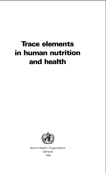 Trace elements in human nutrition and health 